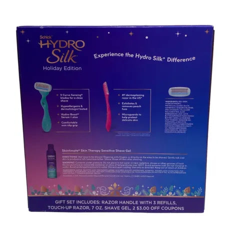 Schick Hydro Silk Holiday Edition Razor Gift Set 2 Pack Women New