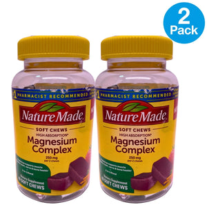 Nature Made High Absorption Magnesium Complex 250 mg Soft Chews Strawberry 40 Ct