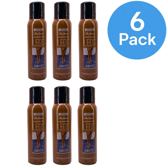 Sally Hansen Airbrush Legs Spray Leg Makeup Medium Glow 4.4oz - 6 Pack Bundle