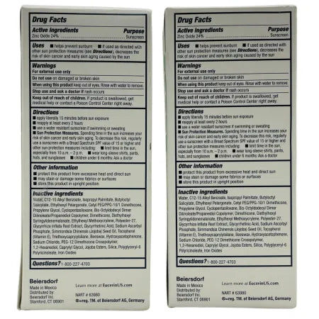 Eucerin Tinted Sensitive Mineral SPF 35 Sunscreen Lotion 1.7 fl oz (2 Pack) New 2