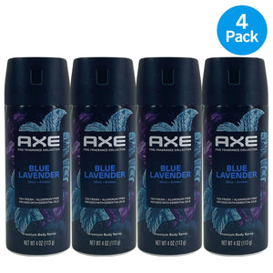 AXE Fine Fragrance Collection Blue Lavender Mint Amber Premium Body Spray 4 Oz