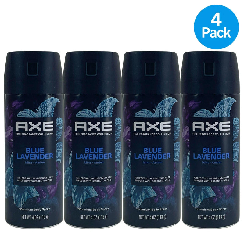 AXE Fine Fragrance Collection Blue Lavender Mint Amber Premium Body Spray 4 Oz