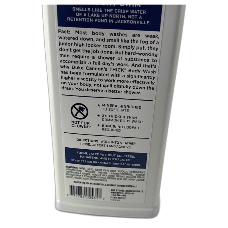 Duke Cannon Supply Co. Thick High Viscosity Body Wash Cleansing Bar New