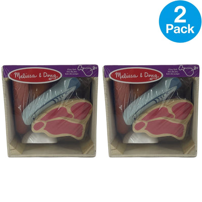 Melissa & Doug Wooden Food Groups Protein Play Set 2 Pack New