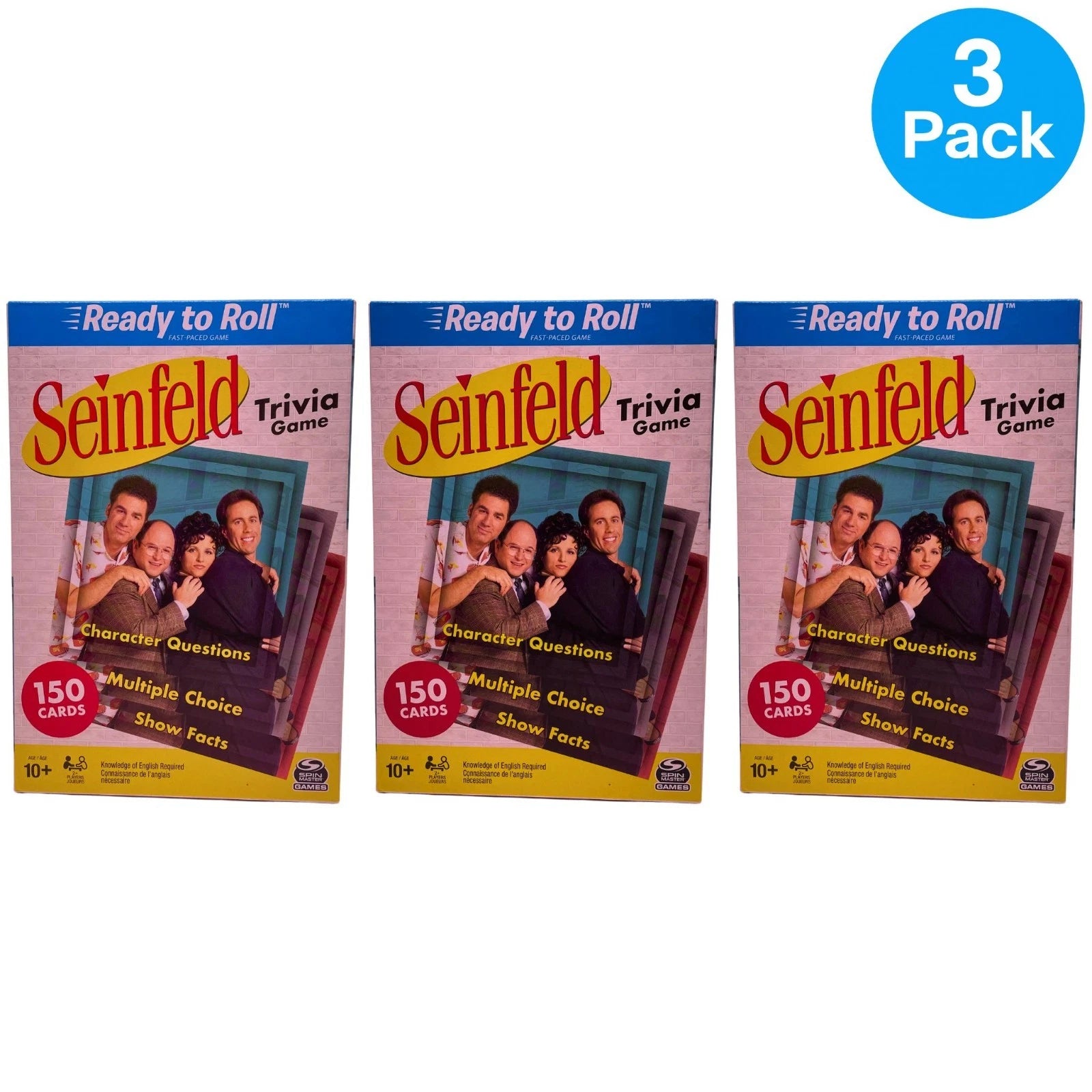 Seinfeld Trivia Game 150 Cards Ready to Roll 3 Pack New