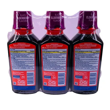 Vicks DayQuil Elderberry Cold & Flu 12 fl oz 3 Pack New