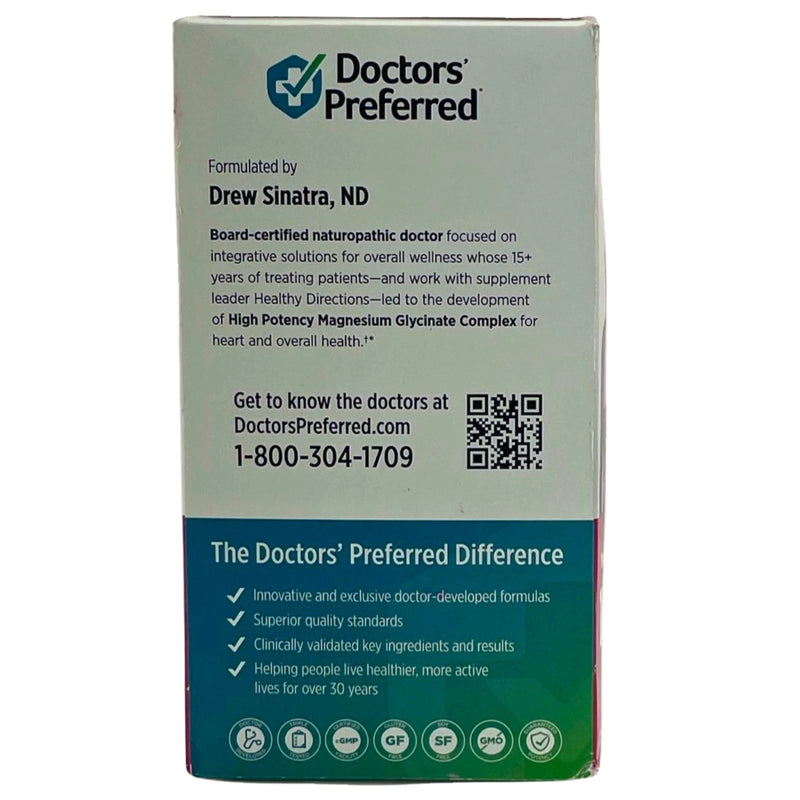 Doctors' Preferred High Potency Magnesium Glycinate Complex 420 1 Pack Exp 08/27