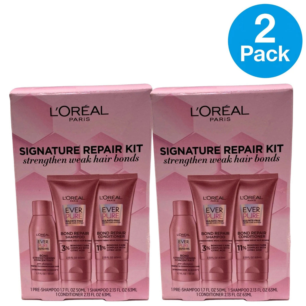 L'Oréal Paris EverPure Bond Repair Signature Repair Kit for Damaged Hair (2 Pack