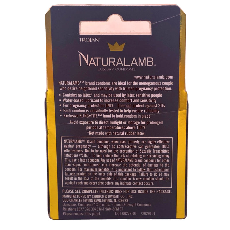 Trojan Naturalamb Luxury Condoms Latex Free Real Skin-to-Skin Intimacy 3 Count 6
