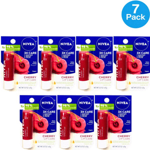 Nivea Cherry Lip Care Tinted Lip Balm 0.17 Oz 7 Pack New