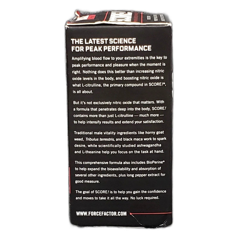 Force Factor SCORE Premium Libido Enhancer 76 Capsules Male Exp 04/29 New