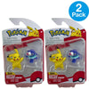 Pokemon Battle Figure Pack Pikachu and Popplio 2-Inch Toy Figures 2 Pack