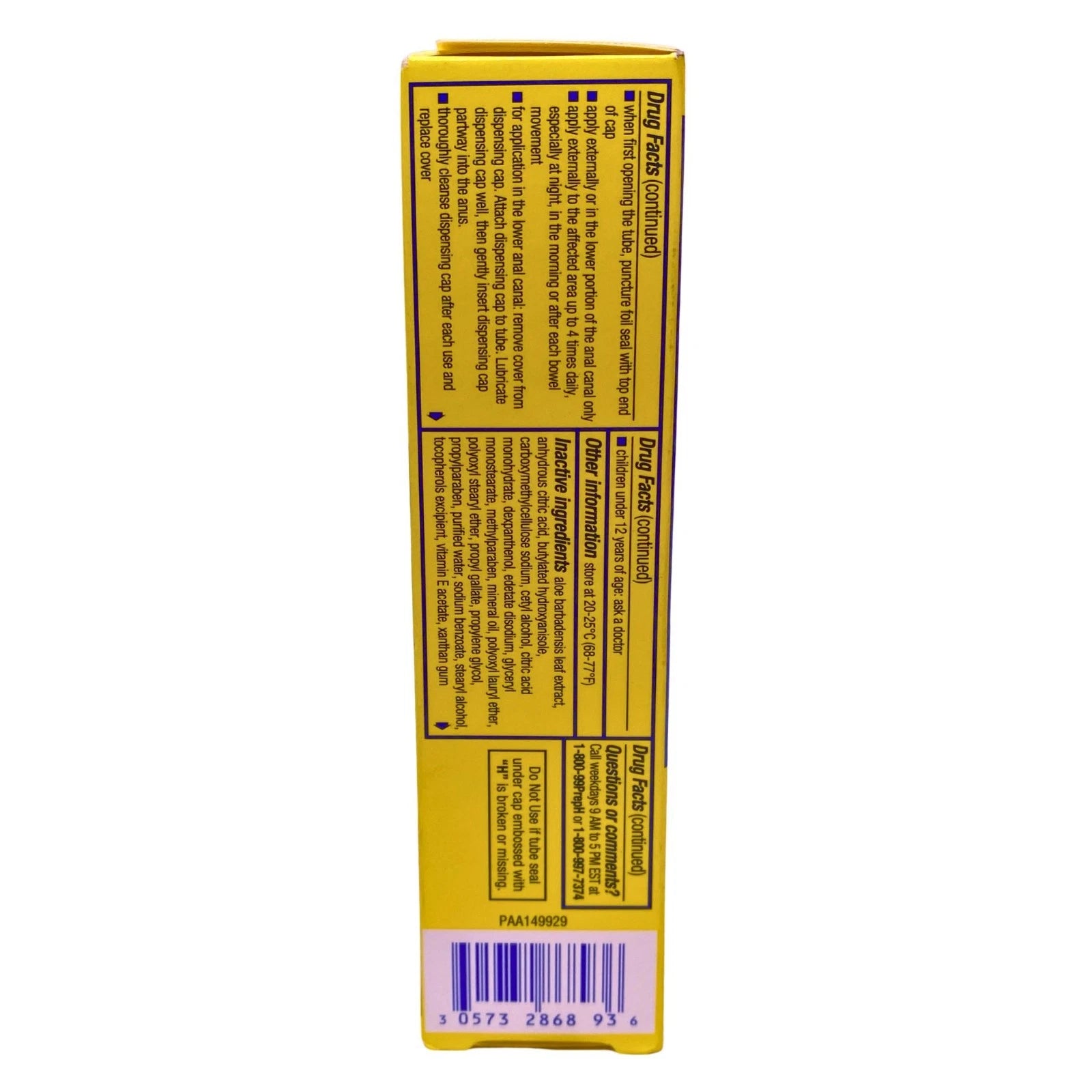 Preparation H Hemorrhoidal Cream Max Strength (0.9oz) 3 Pack New Exp 07/2027