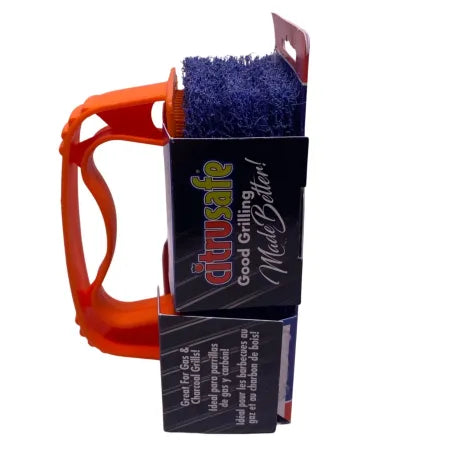 Citrusafe BBQ Grill Scrubber Brush w/ Replaceable Pads 3 Pack New