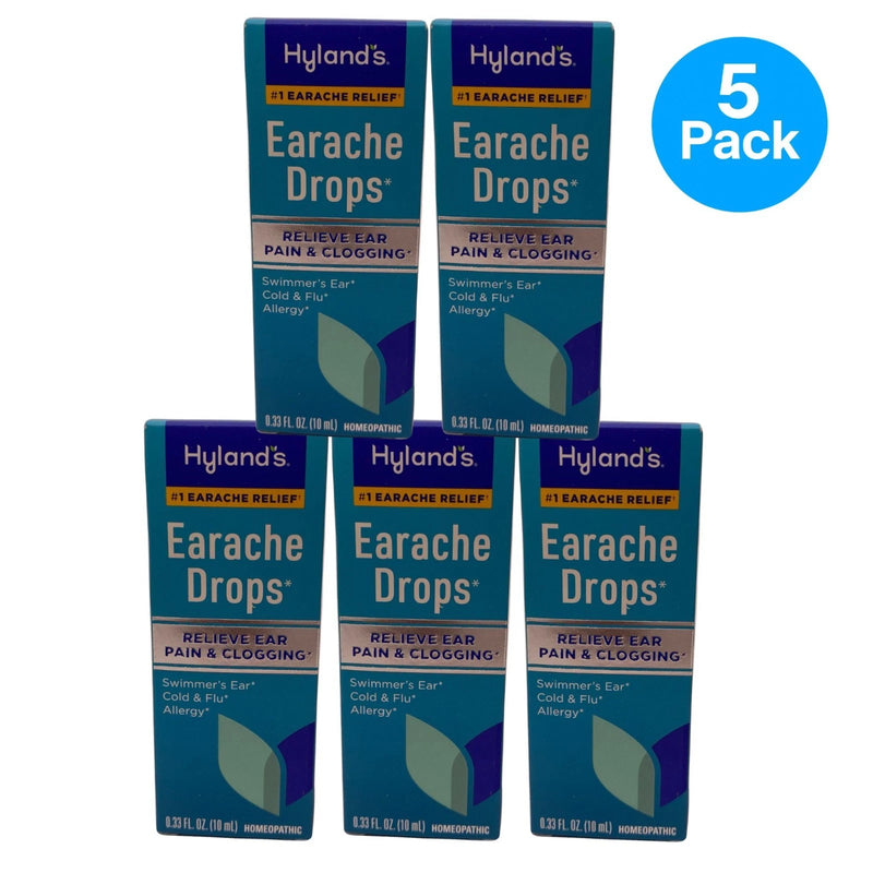 Hyland's Earache Drops 0.33 fl oz 5 Pack Exp 08/2027 New