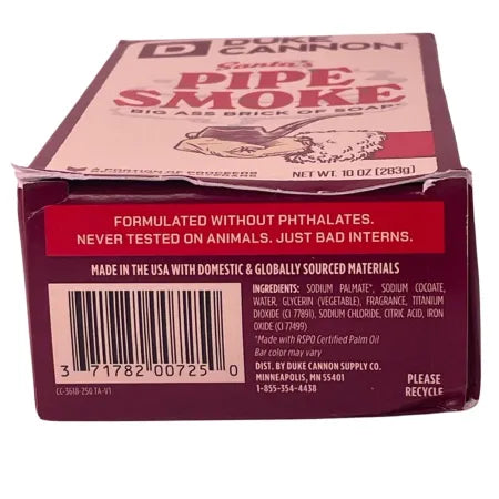 Duke Cannon Pipe Smoke Soap 10oz 5 Pack New