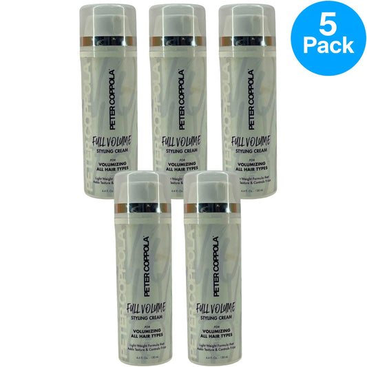 Peter Coppola Full Volume Styling Cream Heat-Activated Volumizing 4.4 oz 5 Pack