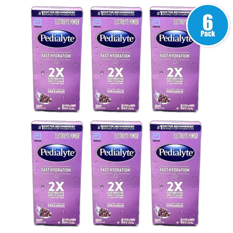Grape Flavored Electrolyte Packets Fast Hydration 8ct Exp 06/27 Pack of 6 New