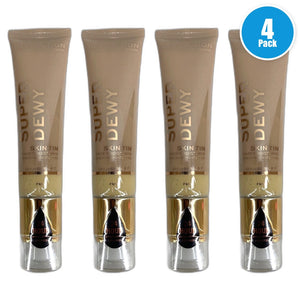 Makeup Revolution Super Dewy Skin Tint Moisturizer Fair 55ml FAIR Pack of 4 New