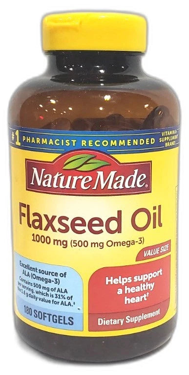 Flaxseed Oil 1000mg Omega 3 Fish Free Dietary Exp 02/27 Pack of 3 New