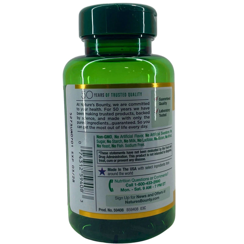 Nature's Bounty Magnesium 400 mg Whole Body Support Muscle Relaxation 75 Softgel