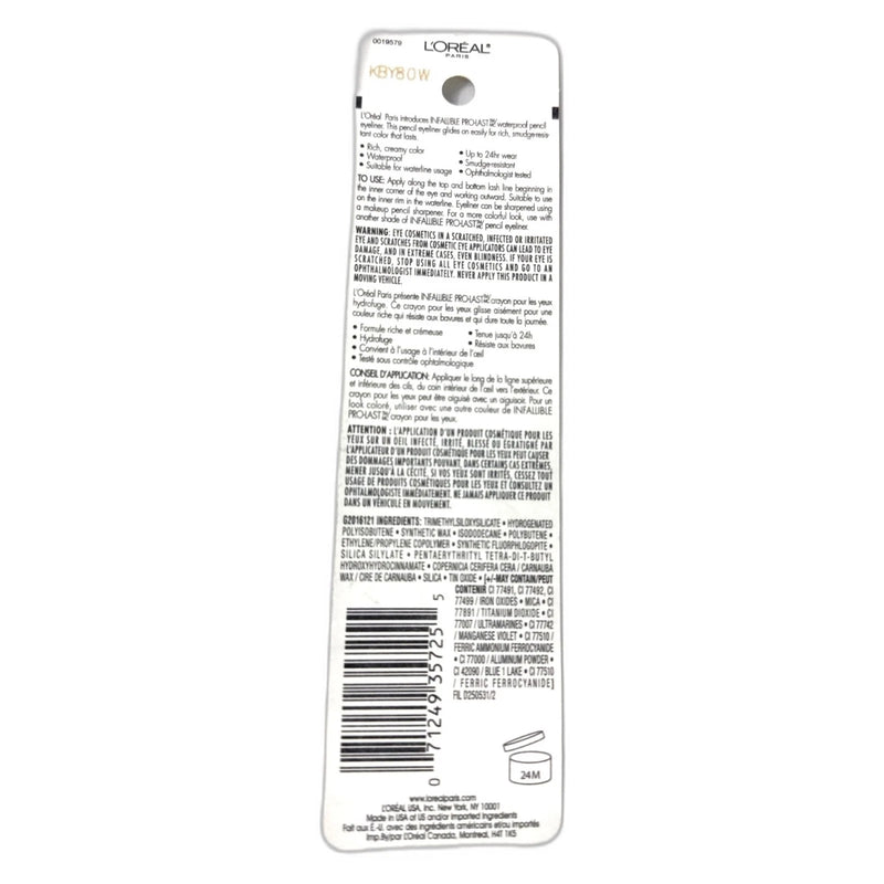 Loreal Paris Loreal Infallible Pro Last WATERPROOF Eyeliner 940 Pack of 2 New