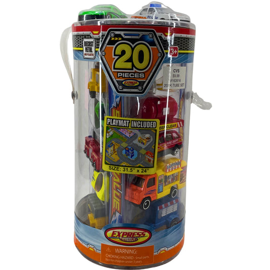 Suntoys Express Wheels Diecast Metal 20 Pieces Tube Playmat Included 1 Pack New