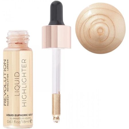 Revolution Liquid Highlighter Euphoric Gold 18ml 3 Pack New