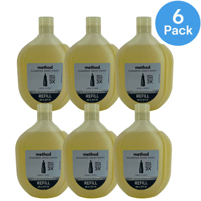 Method Foaming Hand Wash Refill Vetiver Amber 28 oz 6 Pack New