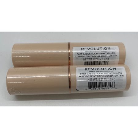 Revolution Fast Base Stick Foundation F15 3 Pack - Full Coverage - New 4