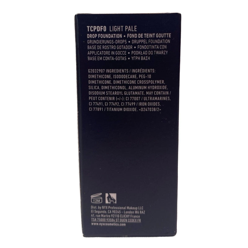 NYX Total Control Pro Drop Foundation Light Pale 0.43 oz 7 Pack New