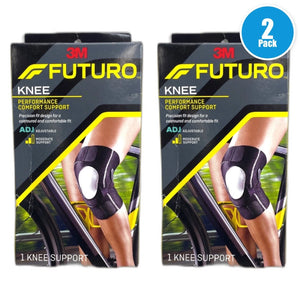 3M Futuro Performance Comfort Knee Support Adjustable Moderate Pack of 2 New