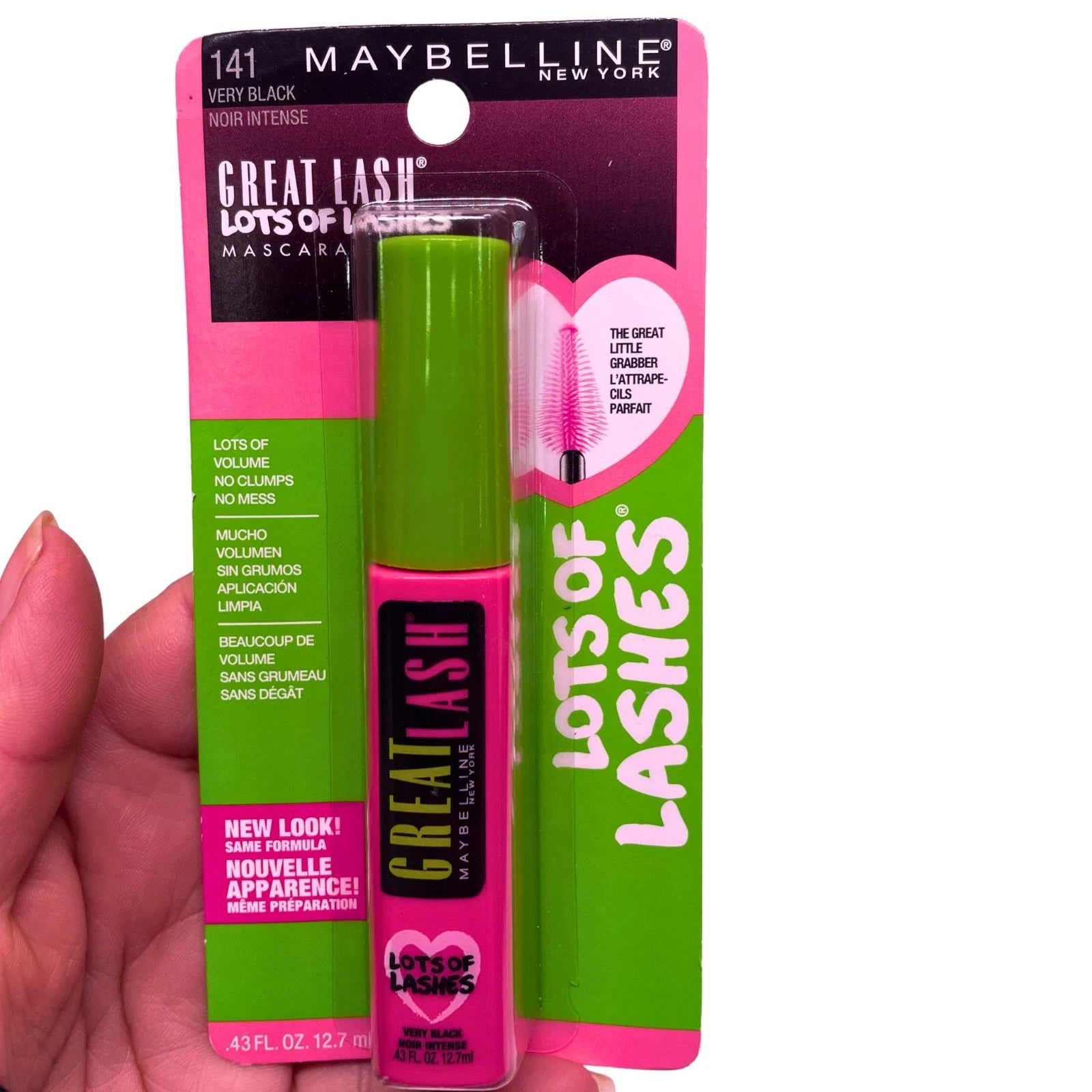 Maybelline Great Lash Mascara 141 Very Black 3 Pack New