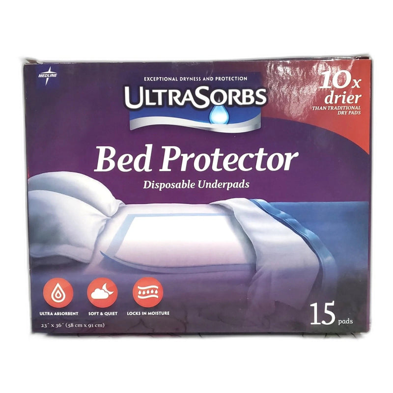15 Pads Ultrasorbs Advanced Plus Drypads Bed Protector Disposable Underpads