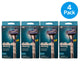 Gillette Mach3 Razor Handle + 2 Cartridges Men 4 Pack New