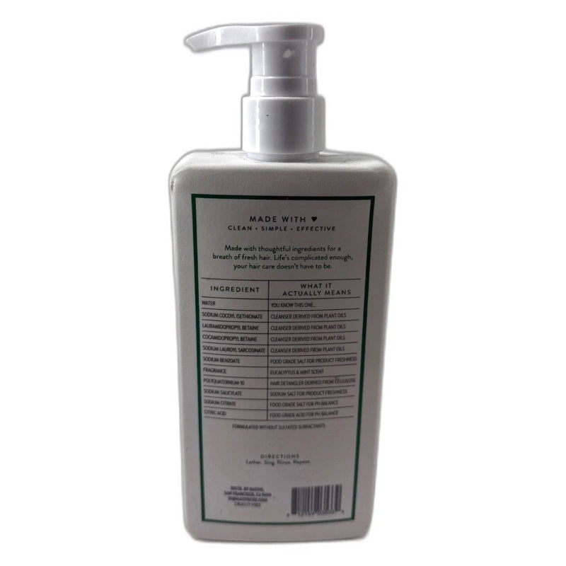 Native Hair 2 in 1 Scalp Refreshing Shampoo Conditioner Eucalyptus Mint New