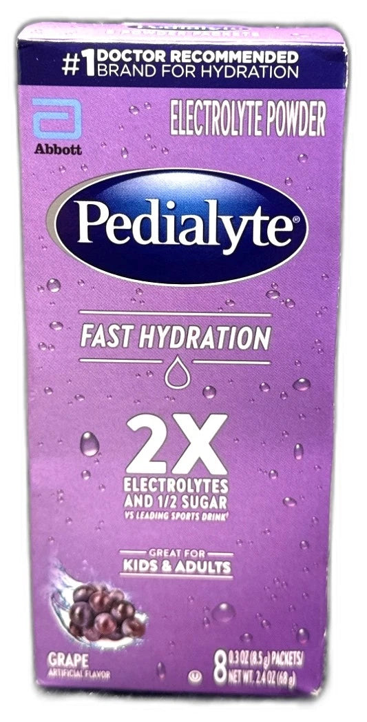 Grape Flavored Electrolyte Packets Fast Hydration 8ct Exp 06/27 Pack of 3 New