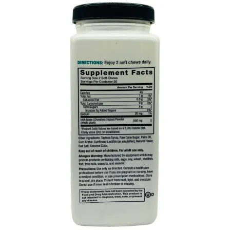 Force Factor Superior Sea Moss 60 Soft Chews – Salted Caramel Flavor – New 3