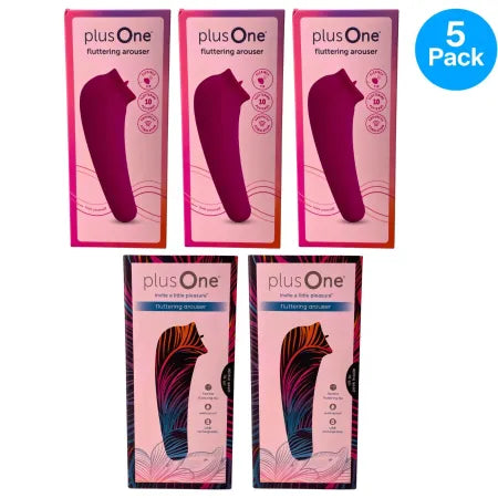 plusOne Fluttering Arouser Waterproof USB Rechargeable 5 Pack Set