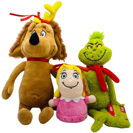 Grinch & Friends Plush Toy Set 3 Pack New