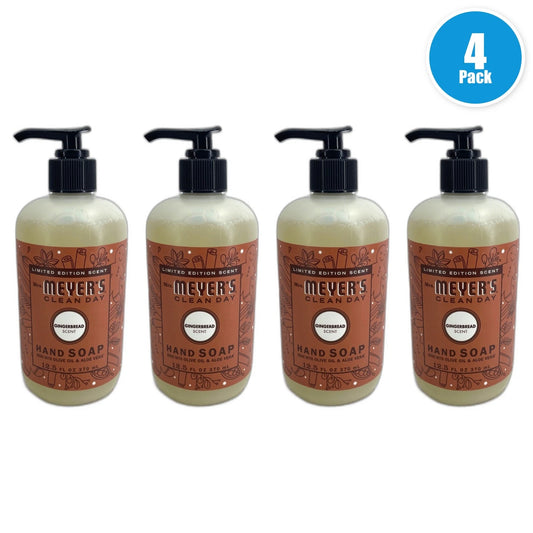 Mrs Meyers Clean Day Liquid Hand Soap Gingerbread 12.5 Oz Pack of 4 New