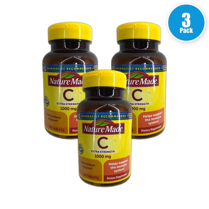 Nature Made Extra Strength Count Tablets 300 Total Exp 05/28 Pack of 3 New