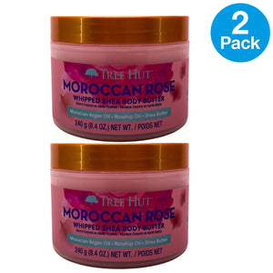 Tree Hut Moroccan Rose Whipped Shea Body Butter 8.4 oz 2 Pack New
