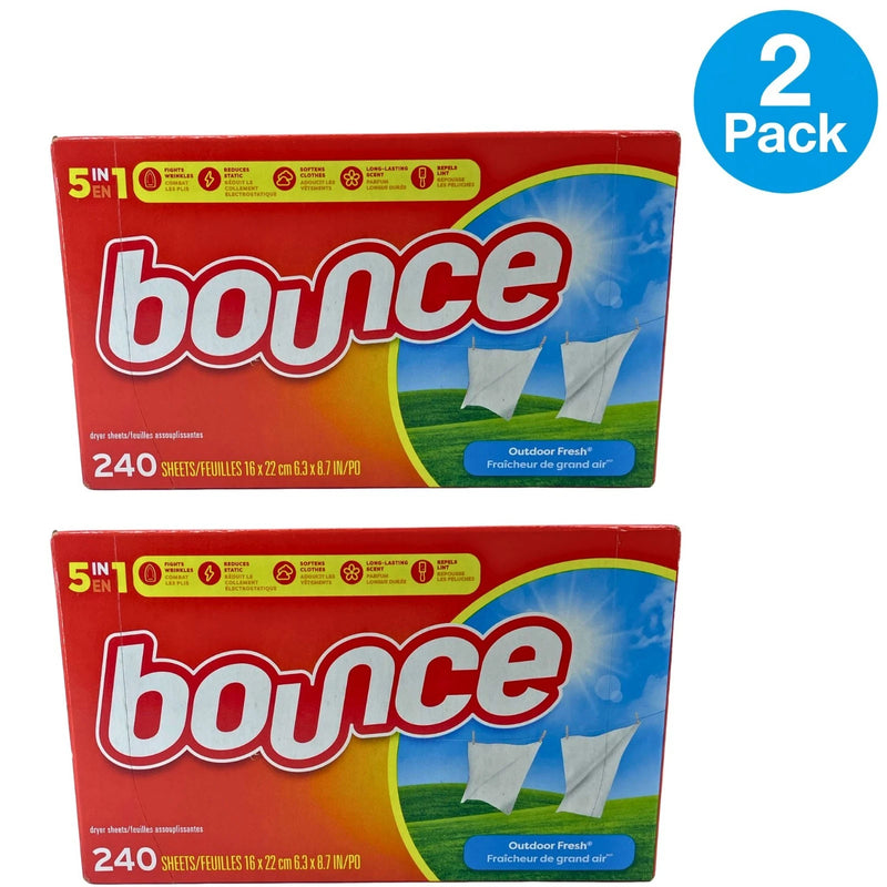 Bounce Outdoor Fresh Dryer Sheets 240 Count 2 Pack New