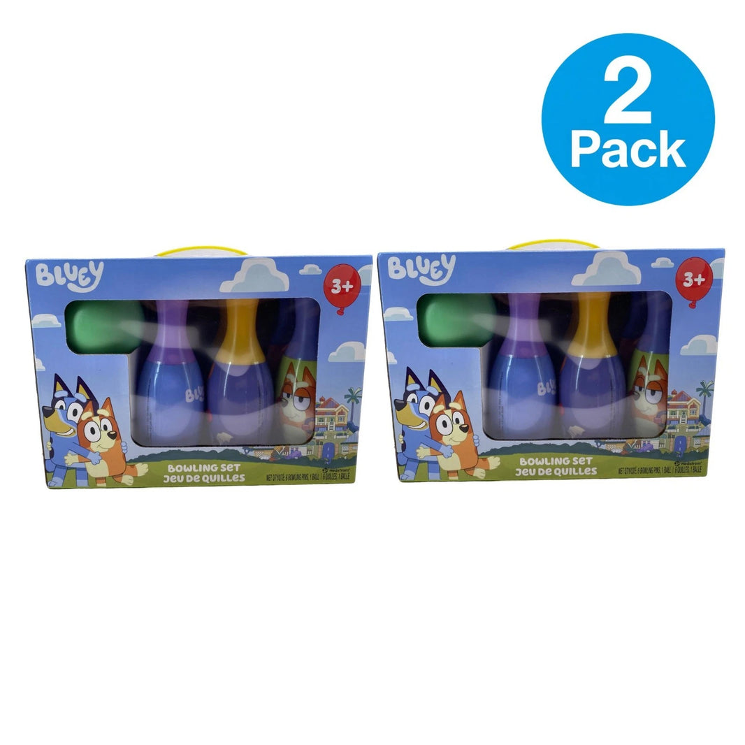 Bluey Bowling Set Kids Toy 6 Pins Ball Indoor Game 2 Pack New