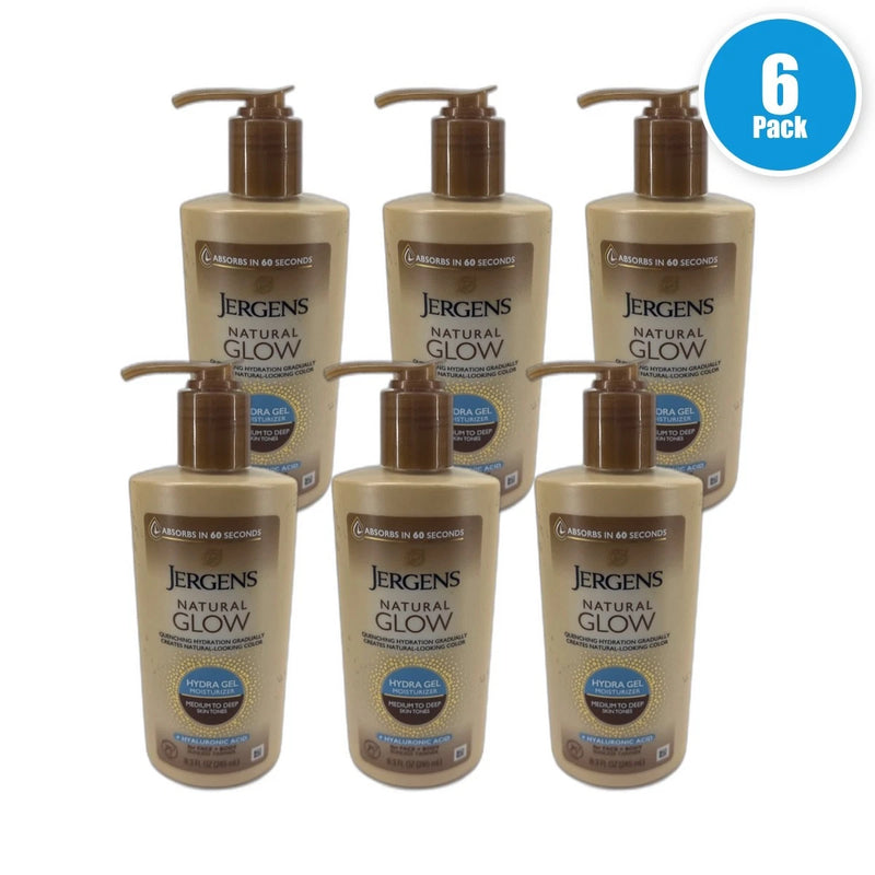 Jergens Natural Glow Hydra Gel Moisturizer Tanning Lotion 12 Total Pack of 6 New