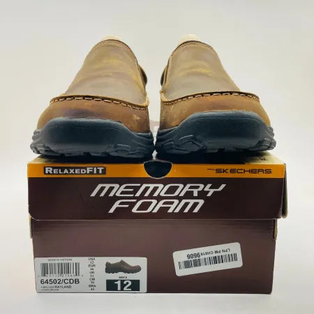 Skechers Braver Rayland Slip On Loafer Dk. Brown Men's Size 12 Leather 64502/CDB 8