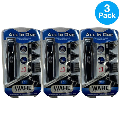 Wahl All In One Rechargeable Groomer Trimmer Kit 80 Min Run Time 3 Pack New