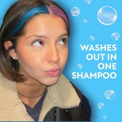 Fun In by Sun In – Temporary Hair Color Blue – Pack of 4 (1 oz each) NEW 8