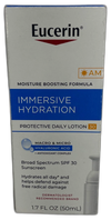 Eucerin Immersive Hydration Protective Daily Lotion Exp 05/27 Pack of 2 New